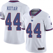 Men's Nike New York Giants #44 Doug Kotar Elite White Rush Vapor Untouchable NFL Jersey