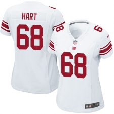 Women's Nike New York Giants #68 Bobby Hart Game White NFL Jersey