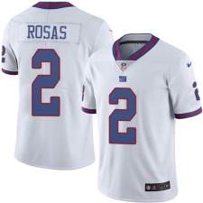 Men's Nike New York Giants #2 Aldrick Rosas Limited White Rush Vapor Untouchable NFL Jersey