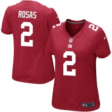 Women's Nike New York Giants #2 Aldrick Rosas Game Red Alternate NFL Jersey