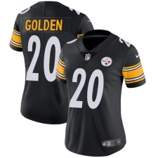 Women's Nike Pittsburgh Steelers #20 Robert Golden Black Team Color Vapor Untouchable Limited Player NFL Jersey