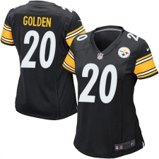 Women's Nike Pittsburgh Steelers #20 Robert Golden Game Black Team Color NFL Jersey