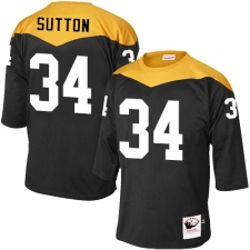 Men's Mitchell and Ness Pittsburgh Steelers #34 Cameron Sutton Elite Black 1967 Home Throwback NFL Jersey