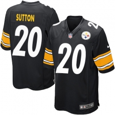 Men's Nike Pittsburgh Steelers #20 Cameron Sutton Game Black Team Color NFL Jersey