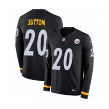 Men's Nike Pittsburgh Steelers #20 Cameron Sutton Limited Black Therma Long Sleeve NFL Jersey
