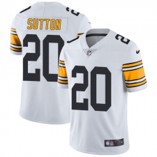 Men's Nike Pittsburgh Steelers #20 Cameron Sutton White Vapor Untouchable Limited Player NFL Jersey