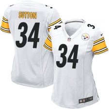 Women's Nike Pittsburgh Steelers #34 Cameron Sutton Game White NFL Jersey