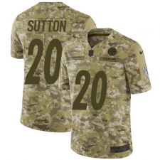 Youth Nike Pittsburgh Steelers #20 Cameron Sutton Limited Camo 2018 Salute to Service NFL Jersey