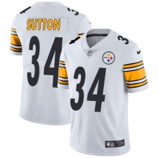 Youth Nike Pittsburgh Steelers #34 Cameron Sutton White Vapor Untouchable Limited Player NFL Jersey