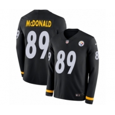 Men's Nike Pittsburgh Steelers #89 Vance McDonald Limited Black Therma Long Sleeve NFL Jersey