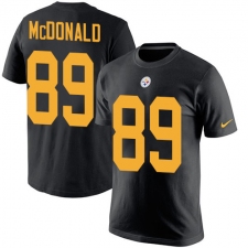 Nike Pittsburgh Steelers #89 Vance McDonald Black Rush Pride Name & Number T-Shirt