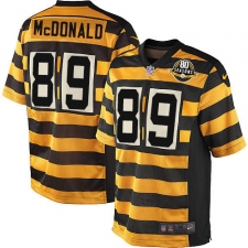 Youth Nike Pittsburgh Steelers #89 Vance McDonald Elite Yellow/Black Alternate 80TH Anniversary Throwback NFL Jersey