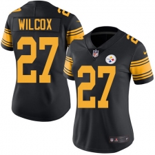 Women's Nike Pittsburgh Steelers #27 J.J. Wilcox Limited Black Rush Vapor Untouchable NFL Jersey