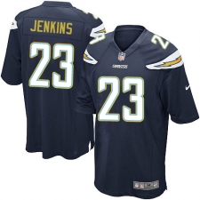 Men's Nike Los Angeles Chargers #23 Rayshawn Jenkins Game Navy Blue Team Color NFL Jersey