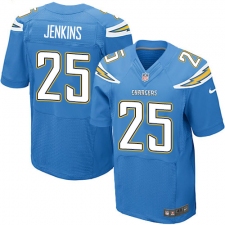 Men's Nike Los Angeles Chargers #25 Rayshawn Jenkins Elite Electric Blue Alternate NFL Jersey