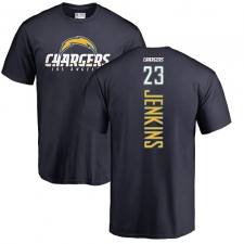 NFL Nike Los Angeles Chargers #23 Rayshawn Jenkins Navy Blue Backer T-Shirt