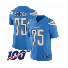Men's Los Angeles Chargers #75 Michael Schofield Electric Blue Alternate Vapor Untouchable Limited Player 100th Season Football Jersey