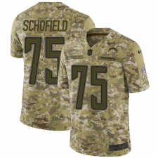 Men's Nike Los Angeles Chargers #75 Michael Schofield Limited Camo 2018 Salute to Service NFL Jersey