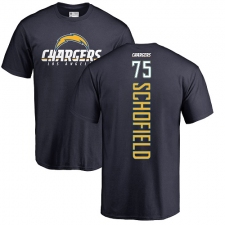NFL Nike Los Angeles Chargers #75 Michael Schofield Navy Blue Backer T-Shirt