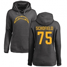 NFL Women's Nike Los Angeles Chargers #75 Michael Schofield Ash One Color Pullover Hoodi