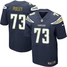 Men's Nike Los Angeles Chargers #73 Spencer Pulley Elite Navy Blue Team Color NFL Jersey