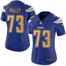 Women's Nike Los Angeles Chargers #73 Spencer Pulley Limited Electric Blue Rush Vapor Untouchable NFL Jersey