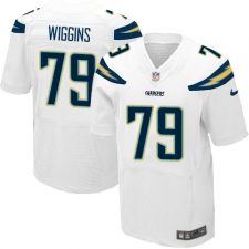 Men's Nike Los Angeles Chargers #79 Kenny Wiggins Elite White NFL Jersey
