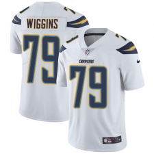 Men's Nike Los Angeles Chargers #79 Kenny Wiggins White Vapor Untouchable Limited Player NFL Jersey