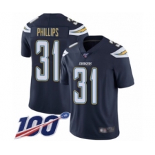 Men's Los Angeles Chargers #31 Adrian Phillips Navy Blue Team Color Vapor Untouchable Limited Player 100th Season Football Jersey