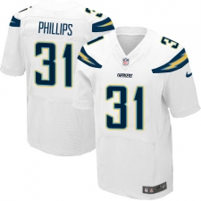 Men's Nike Los Angeles Chargers #31 Adrian Phillips Elite White NFL Jersey