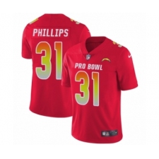 Men's Nike Los Angeles Chargers #31 Adrian Phillips Limited Red AFC 2019 Pro Bowl NFL Jersey