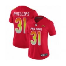 Women's Nike Los Angeles Chargers #31 Adrian Phillips Limited Red AFC 2019 Pro Bowl NFL Jersey
