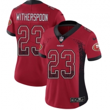 Women's Nike San Francisco 49ers #23 Ahkello Witherspoon Limited Red Rush Drift Fashion NFL Jersey