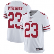 Youth Nike San Francisco 49ers #23 Ahkello Witherspoon White Vapor Untouchable Elite Player NFL Jersey
