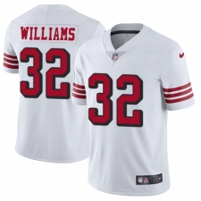 Men's Nike San Francisco 49ers #32 Joe Williams Elite White Rush Vapor Untouchable NFL Jersey