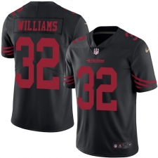 Men's Nike San Francisco 49ers #33 Joe Williams Elite Black Rush Vapor Untouchable NFL Jersey