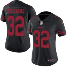 Women's Nike San Francisco 49ers #33 Joe Williams Limited Black Rush Vapor Untouchable NFL Jersey
