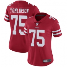 Women's Nike San Francisco 49ers #75 Laken Tomlinson Red Team Color Vapor Untouchable Limited Player NFL Jersey