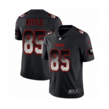 Men's San Francisco 49ers #85 George Kittle Black Smoke Fashion Limited Football Jersey