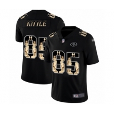 Men's San Francisco 49ers #85 George Kittle Limited Black Statue of Liberty Football Jersey