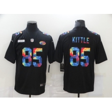Men's San Francisco 49ers #85 George Kittle Rainbow Version Nike Limited Jersey