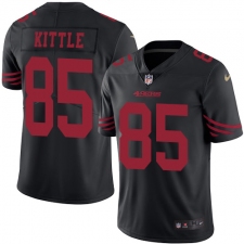 Youth Nike San Francisco 49ers #85 George Kittle Limited Black Rush Vapor Untouchable NFL Jersey