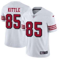 Youth Nike San Francisco 49ers #85 George Kittle Limited White Rush Vapor Untouchable NFL Jersey