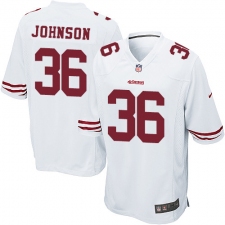 Men's Nike San Francisco 49ers #36 Dontae Johnson Game White NFL Jersey