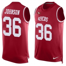 Men's Nike San Francisco 49ers #36 Dontae Johnson Limited Red Player Name & Number Tank Top NFL Jersey