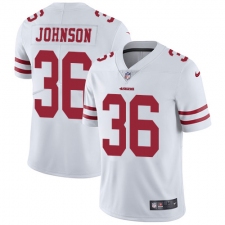 Youth Nike San Francisco 49ers #36 Dontae Johnson White Vapor Untouchable Elite Player NFL Jersey