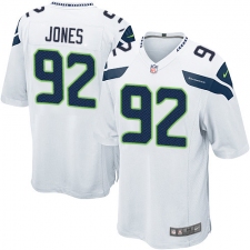 Men's Nike Seattle Seahawks #92 Nazair Jones Game White NFL Jersey
