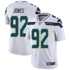 Men's Nike Seattle Seahawks #92 Nazair Jones White Vapor Untouchable Limited Player NFL Jersey