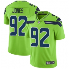 Men's Nike Seattle Seahawks #93 Nazair Jones Limited Green Rush Vapor Untouchable NFL Jersey
