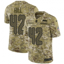 Men's Nike Seattle Seahawks #42 Delano Hill Limited Camo 2018 Salute to Service NFL Jersey